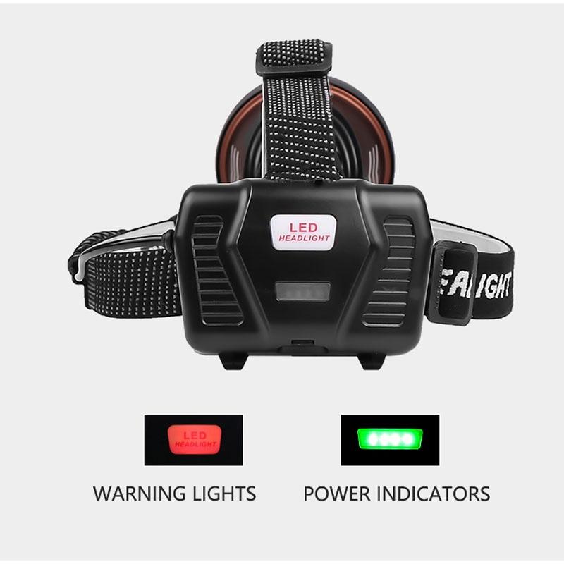 XHP50 LED Headlight 3 Mode Zoom Headlight High Power Flashlight 18650 Rechargeable Outdoor Headlight