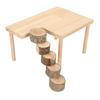 Wooden Climbing Ladder Jumping Platform Toy for Hamster Small Pet Safe Play Environment Corner Entertainment Accessory