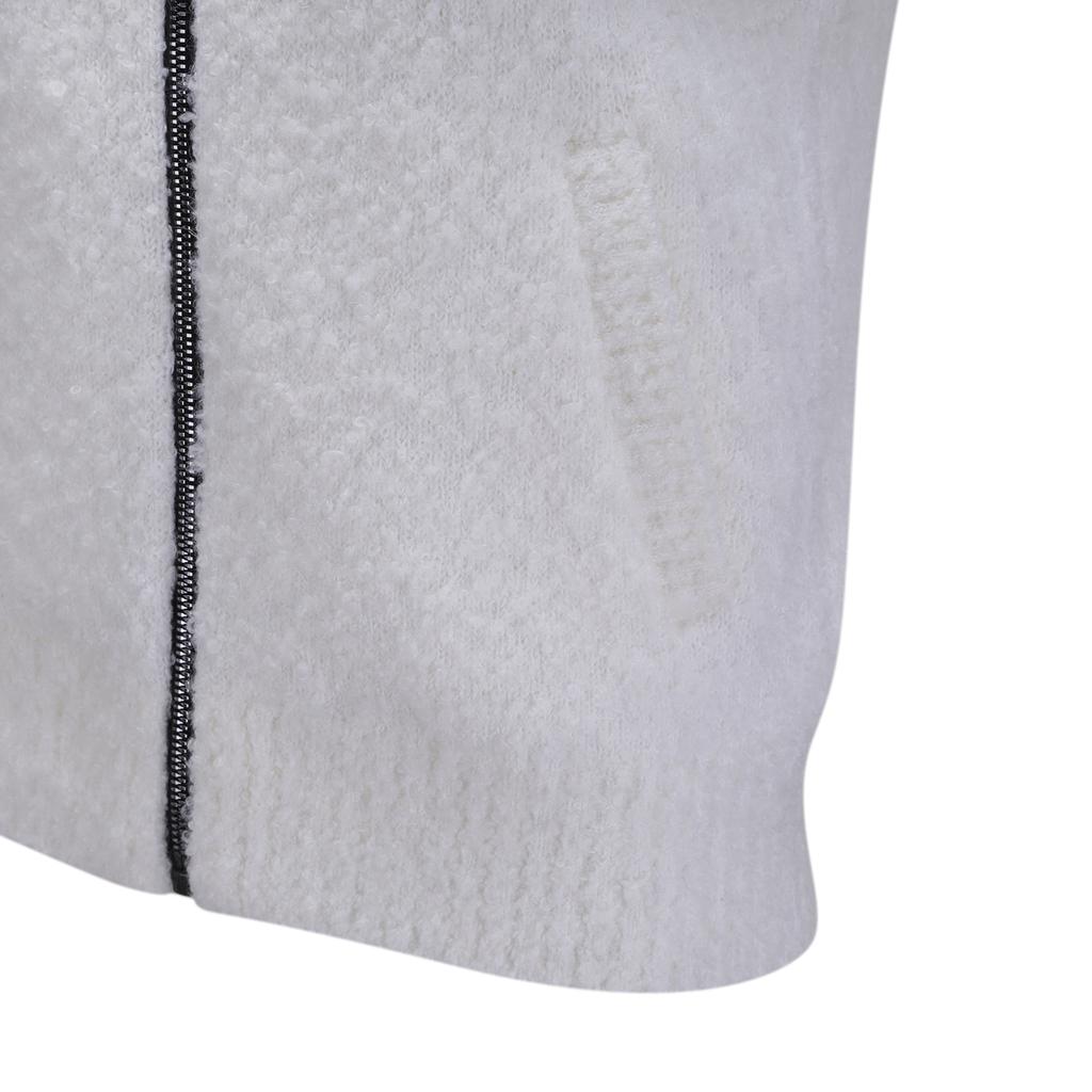 ANEW GOLF W Hoodie Knit Zip-Up Vest_Wh