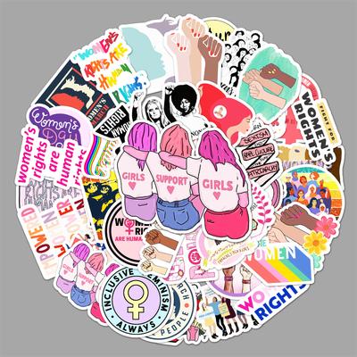 50 Feminist Graffiti Personality Creative Trend DIY Suitcase Mobile Water Cup Car Stickers