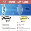 MODFANS Oversized Blue Light Reading Glasses Men Large Readers XL Big Head Eyeglasses For Women Wide Frame With Spring Hing