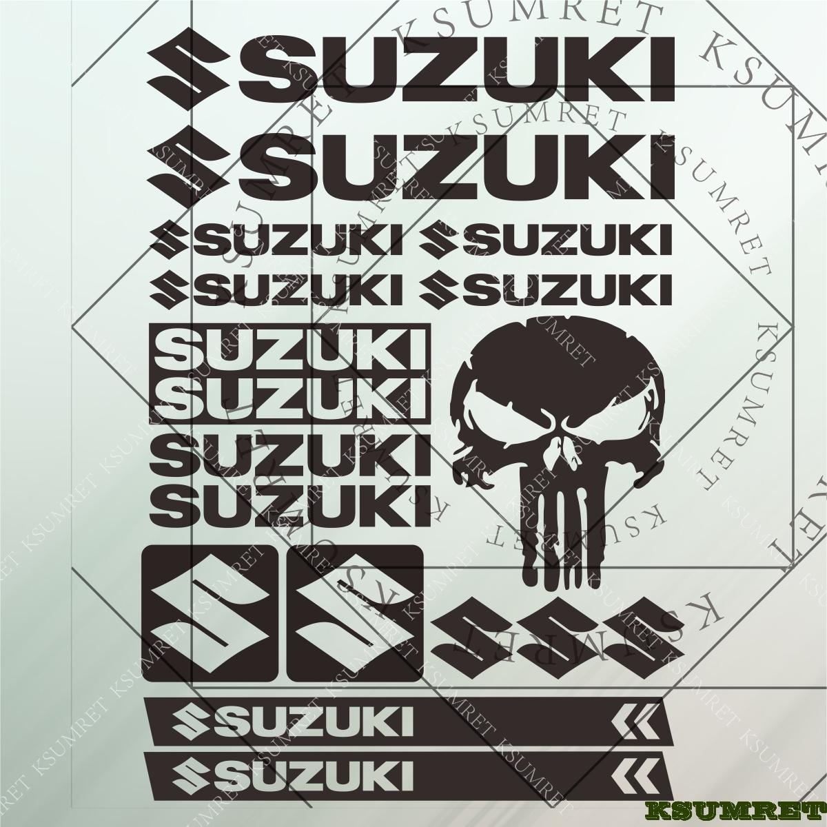 AAGL1 For Suzuki Sticker Moto Decal Motorcycle Helmet Logo Stickers чёрный