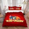 3pcs Tom & Jerry Design Printed Quilt Set Soft and Comfortable Quilt Cover for Bedroom, Guest Room F091
