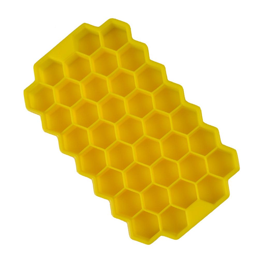 37-Grid Honeycomb Silicone Ice Cube Mold with Cover Ice Tray Home Kitchen DIY Tools