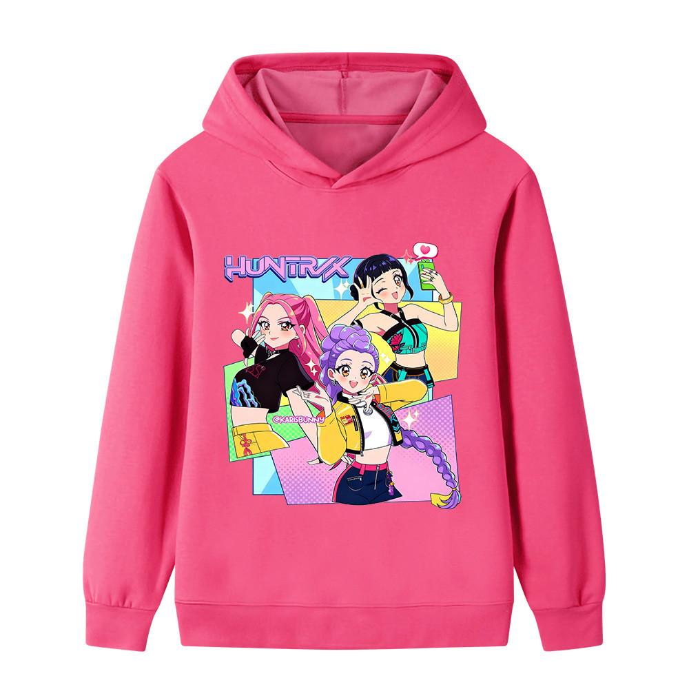 B1232 Kinder Jungen Mädchen Kpop Rumi Zoey Mira Print Langarm-Hoodie