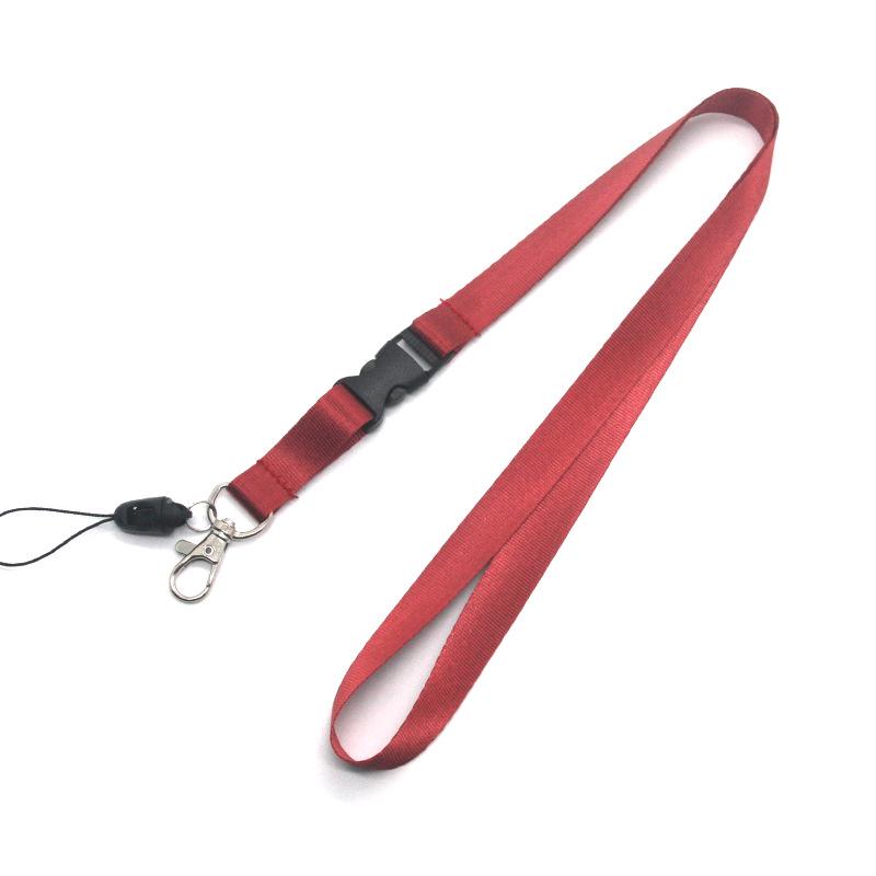 Custom Color Logo Nylon Phone & ID Lanyard with Screen Printed Polyester