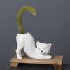 Ceramic Cat Tail Column Flower Pot Handicraft Creative Succulent Flowerpot Cute Funny Animal Figurines Sculpture