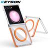 KEYSION Διαφανής Μαγνητική Θήκη HD για MagSafe για Samsung Z Flip 7 5G Διαφανής Αντικραδασμική Κάλυψη Τηλεφώνου για Galaxy Z Flip 7 5G