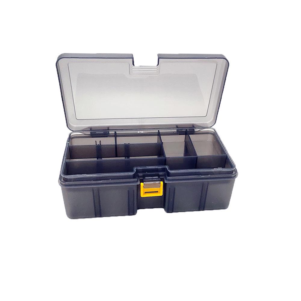 Dual-Layer Fishing Tackle Box with Lure and Accessory Storage