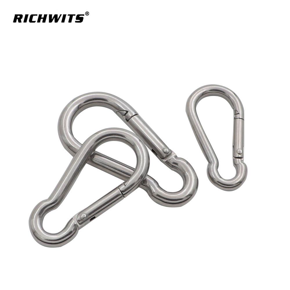 Stainless Steel Spring Carabiner Hook for Outdoor Climbing and Rope Swing