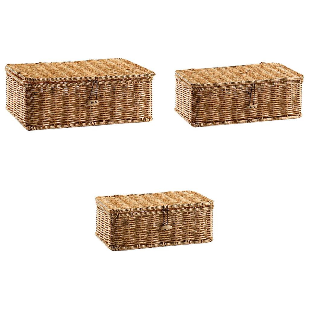 Organizer Basket with Lid Elegant Nordic Style Storage Bin for Bathroom Nursery Bedroom Practical Home Decor Gift