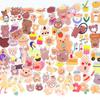 90 Unique Orange Bear Journal Stickers - Cute, Girly, Waterproof