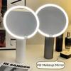 Touch Control LED Makeup Mirror USB Charging Lighted Desktop Mirrors  Women