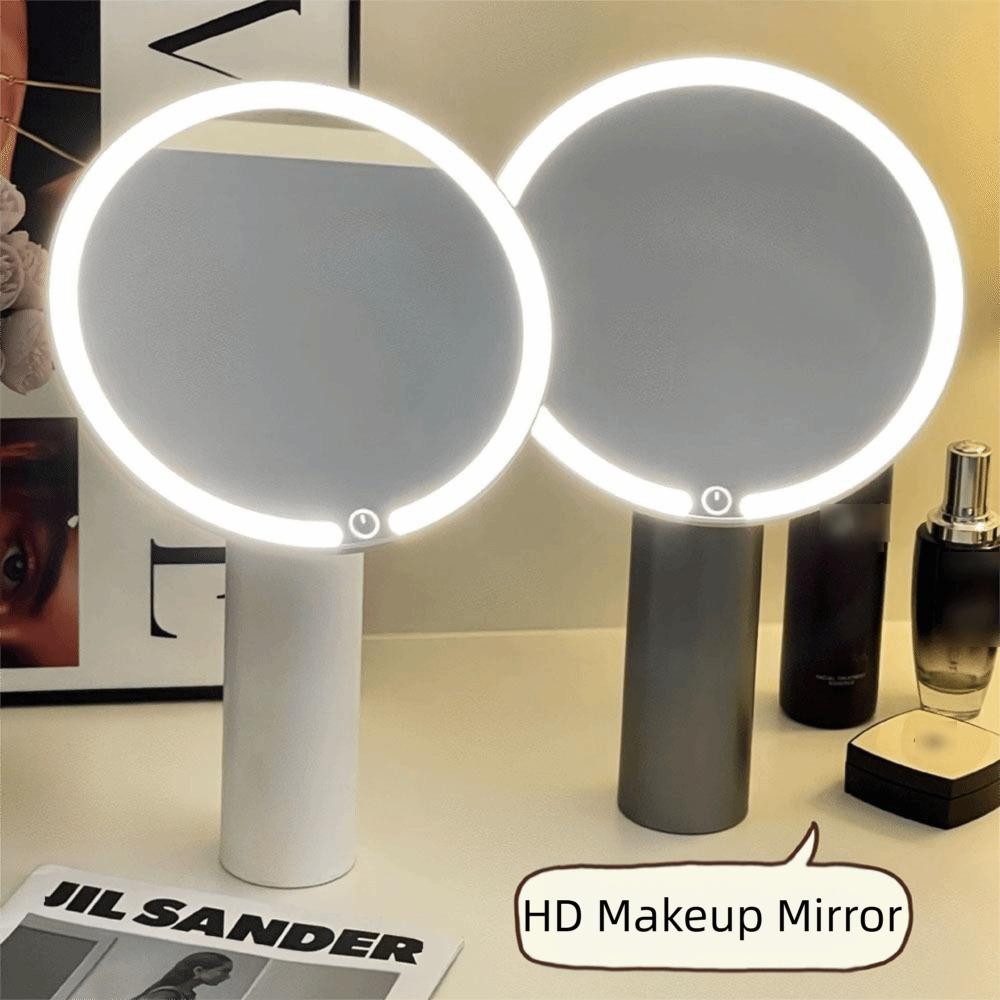 Touch Control LED Makeup Mirror USB Charging Lighted Desktop Mirrors  Women