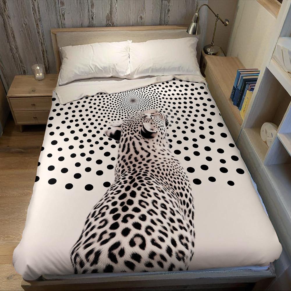 Leopard Dot Vortex Flannel Blanket Warm Soft Halloween Christmas Couch Warm Cozy Decorative Decor Gift for All Season