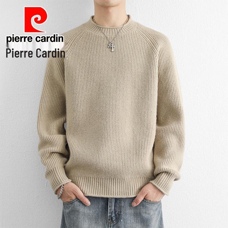 Pierre Cardin Herrrundhalsad stickad tröja