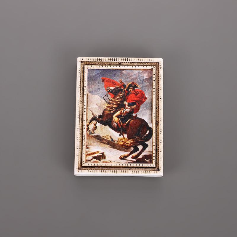 Magnet de frigider din rășină 3D: Pictură Faimoasă Autocolant Personaj Retro