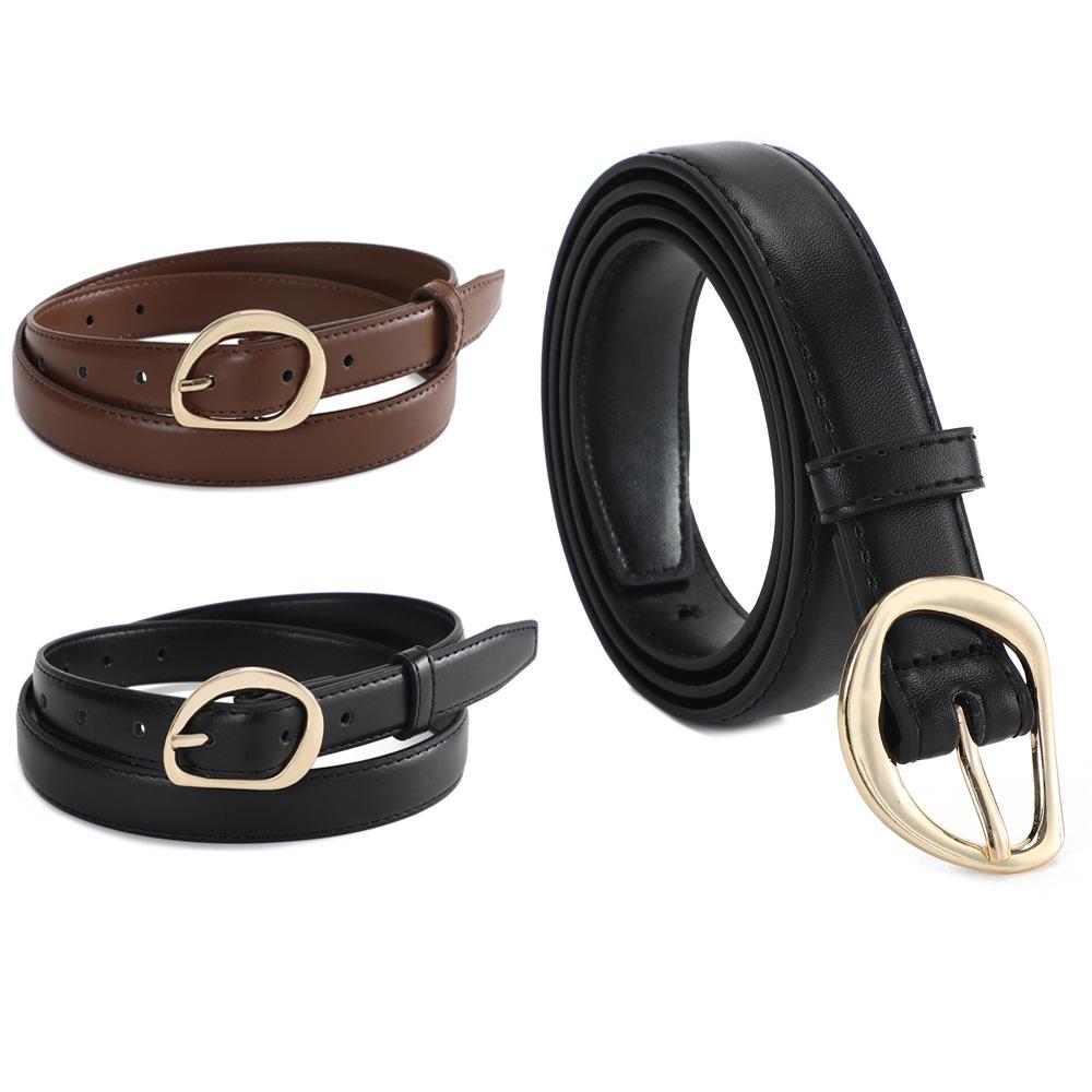 Korean Style Versatile Women's PU Leather Belt - High-End Feel, Perfect for Autumn/Winter Coats