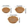 Flower Shape Imitation Rattan Basket Handwoven Woven Bread Plate Fruit  Serving Tray  Dining Table