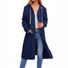 Loose Plus Size Long Zipper Cardigan Jacket for Women Autumn