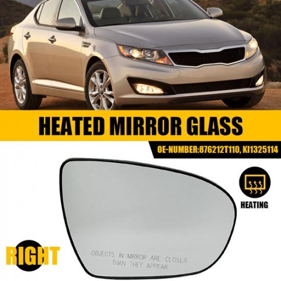 Right Passenger Side Mirror Glass Power Heated For 2011-16 Kia Optima KI1325114