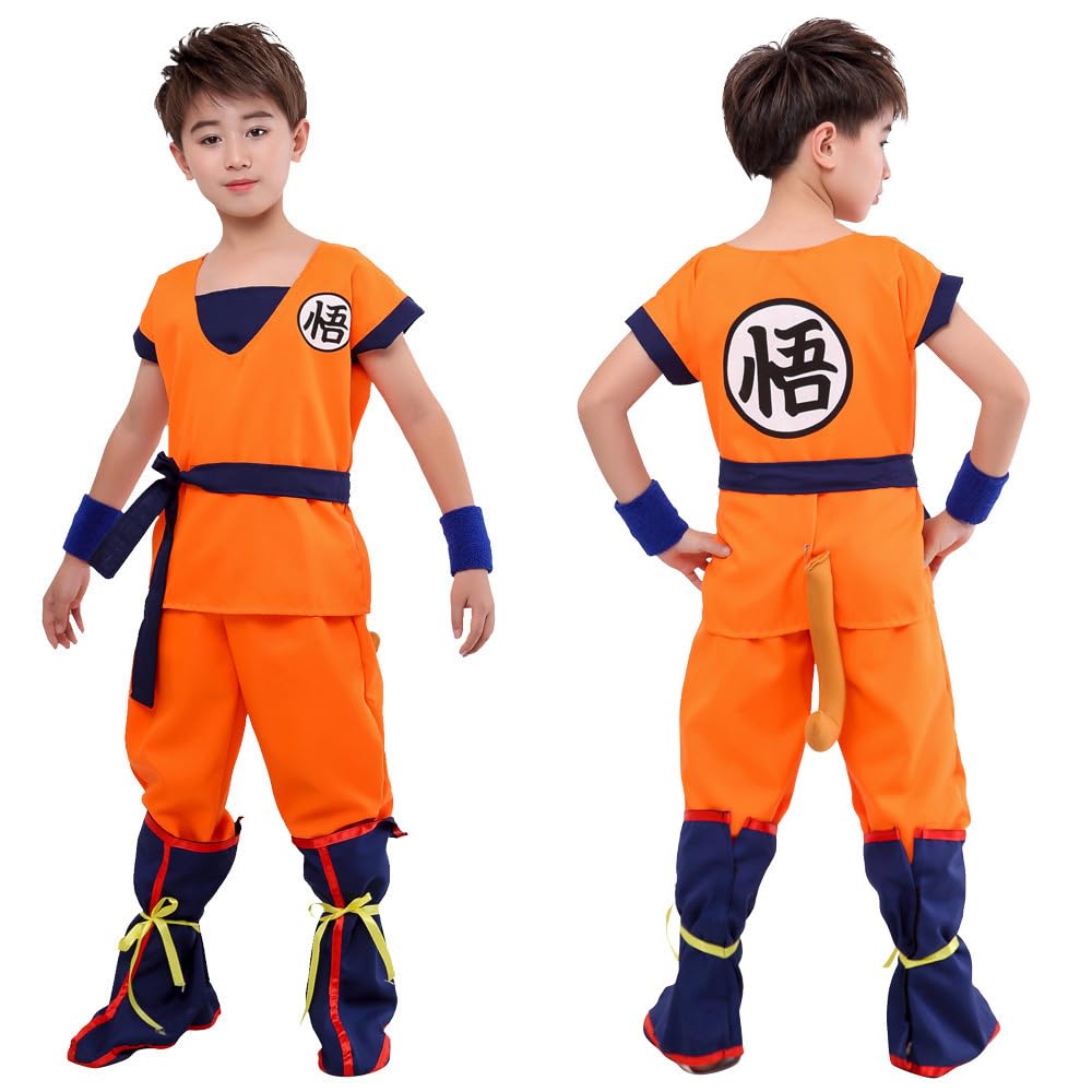 UPENC Dragon Cosplay for Son Goku and Goku Halloween Popular Martial Arts Kame Sennin Cultural Includes Tattoo Gift Kids, Characters, Costume, Kids'