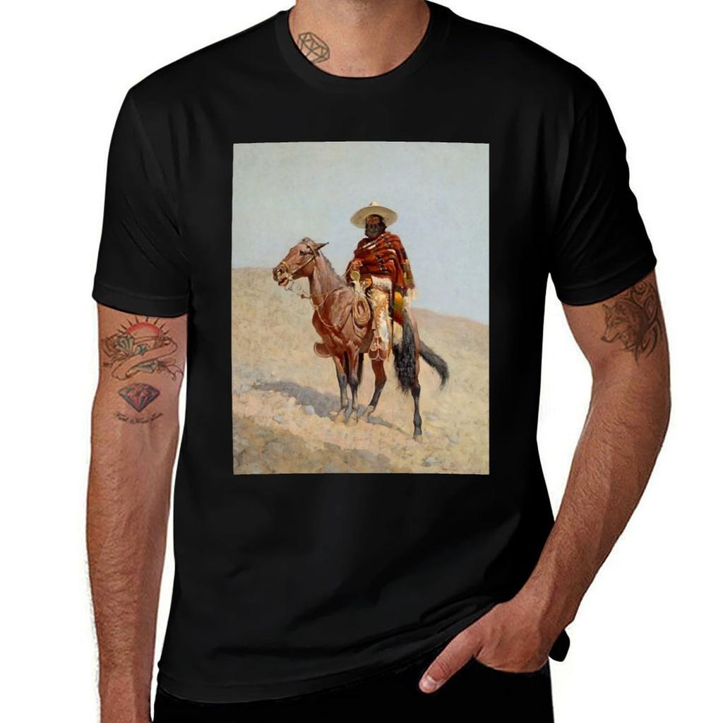 Mexican Vaquero Horseman By Frederick Remington Tshirt Simple Casual Short Sleeve Tee