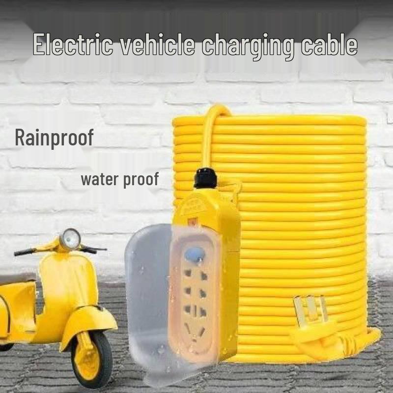Rainproof Power Strip with Long Cord & Switch for EV Charging