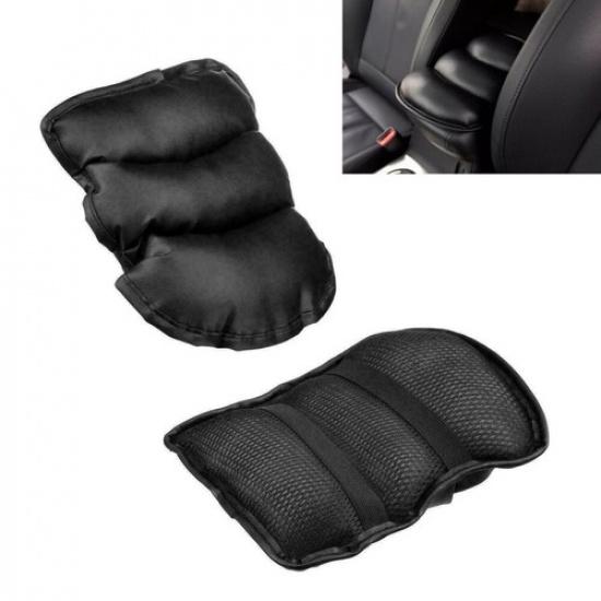 Black Car Armrest Pad Cover Auto Center Console Box PU Leather Auto Cushion Mat