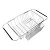  Kitchen Sink Dish Rack with Chopsticks Holder Stainless Steel Expandable Dish Drying Draining Basket 