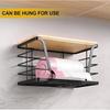 Garbage Bag Dispenser Roll Holder Wall Mount Multifunctional Storage Rack with Bamboo Top Trash