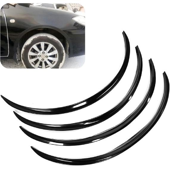 Wheel Arch Protector Lip Trim, Anti Scratch Protection Cover, Durable Universal Fit 28.4 Inch for Cars, Trucks, SUVs, Black