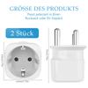 Xiaomi 2PCS South Africa Travel Adapter, EU To SA South Africa Plugs Adapter Type M Big Round Power Converter Lesotho Ghana Travel Plug