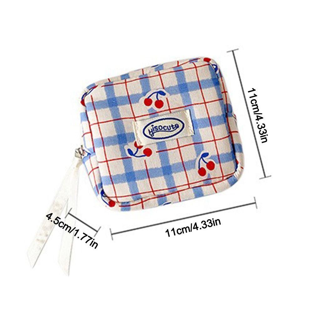 With Compartment Makeup Bag Zipper Closure Mini Earphones Lipstick Pouch