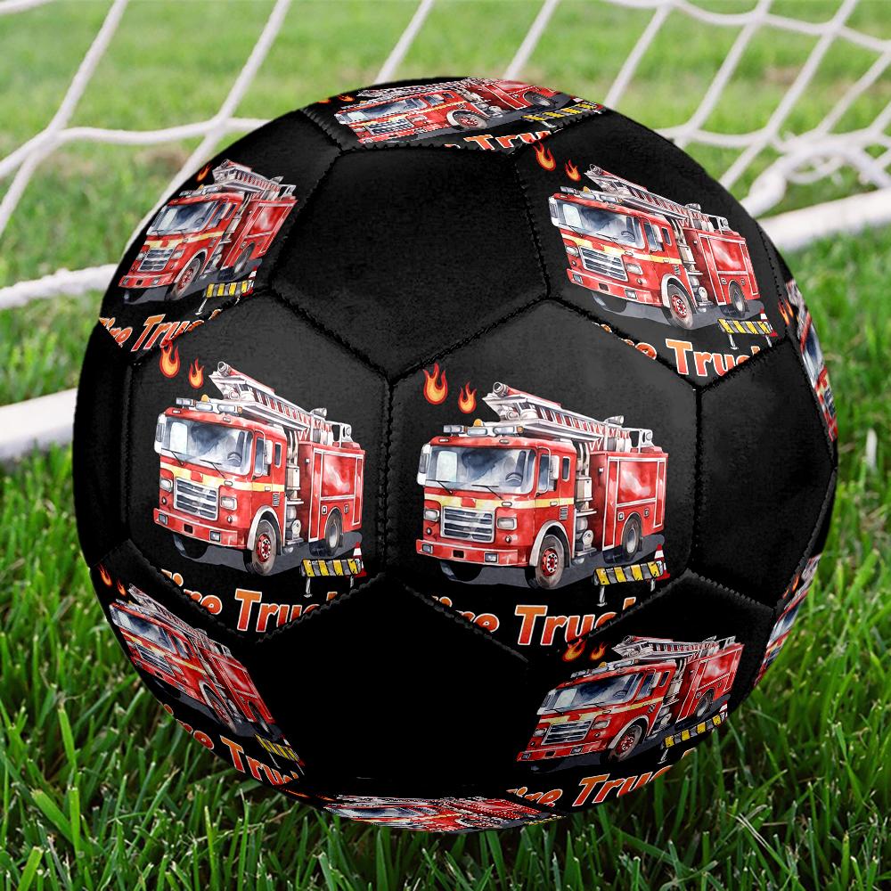 Fire Truck Theme Size 5 Soccer Ball, Suitable for Both Indoor and Outdoor Matches, a Gift Suitable for Everyone.