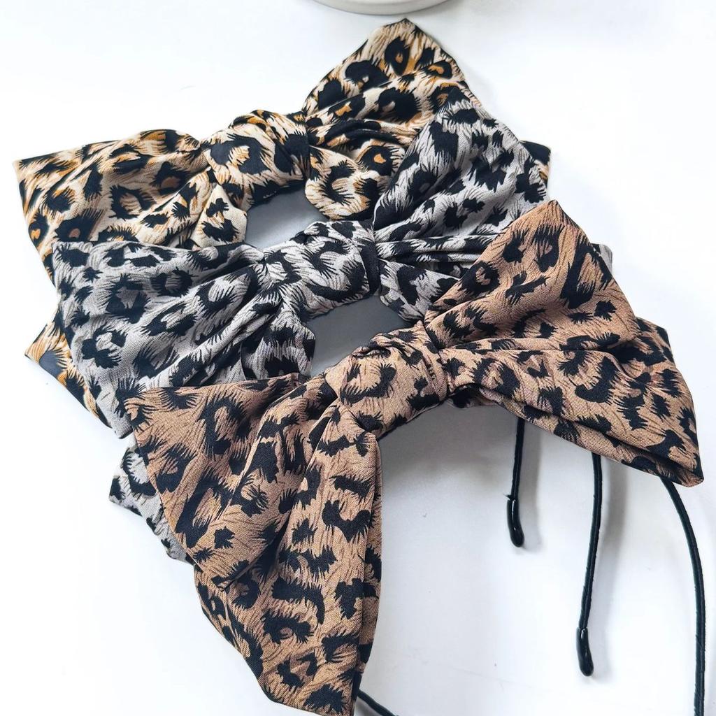 1/3pcs Leopard print bow Hairbands For Women Girls Party Hair Accessories