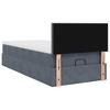 Enjoy restful nights with this ottoman bed with mattress and LEDs in dark gray (80 x 200 cm) upholstered in velvet