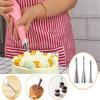 3Pcs Cream Icing Piping Nozzle Tips Set Stainless Steel Puff Mouth Puff Nozzle Tip Kit DIY Cupcake Puff Nozzle Tips Baking Tool