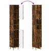 Bathroom Cabinet with Open Shelf ARNHEM Smoked Oak