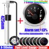 ZMFJH 2"52mm Fuel Level Gauge+Fuel Float Sensor 100-550mm 0-190 ohm Oil Tank Meter with Alarm 7 Color Light for Car Yacht 12V24V