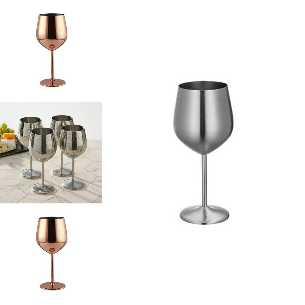 Stainless Wine Steel Glasses Fashionable Simple Vintage Home Wine Champagne