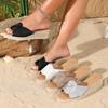 Europäischer Stil Stroh-Keilabsatz Damen Sandalen mit flacher Sohle - Modische Hanfseil Hausschuhe