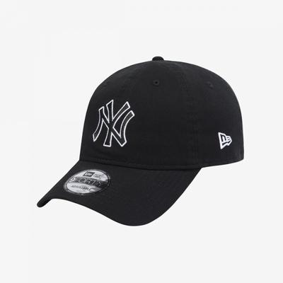 New Era New York Yankees Basic Outline Unstrukturiertes Basecap Schwarz 15216773