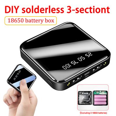 3*18650 DIY Μπαταρία 18650 DIY Θήκη Power Bank Φόρτισης Κουτί Αποθήκευσης Διπλή USB Τύπου C Micro USB Χωρίς Συγκόλληση Κιτ Κινητού Τροφοδοτικού