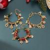 Exquisite Christmas Santa Claus Resin Metal Beaded Bracelet for Women Men Snowflake Sparking Sweet Festival Jewelry Party Gift