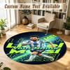 Round Rug Custom NameLionel Messi Pattern Non Slip Carpet Home Floor Decor