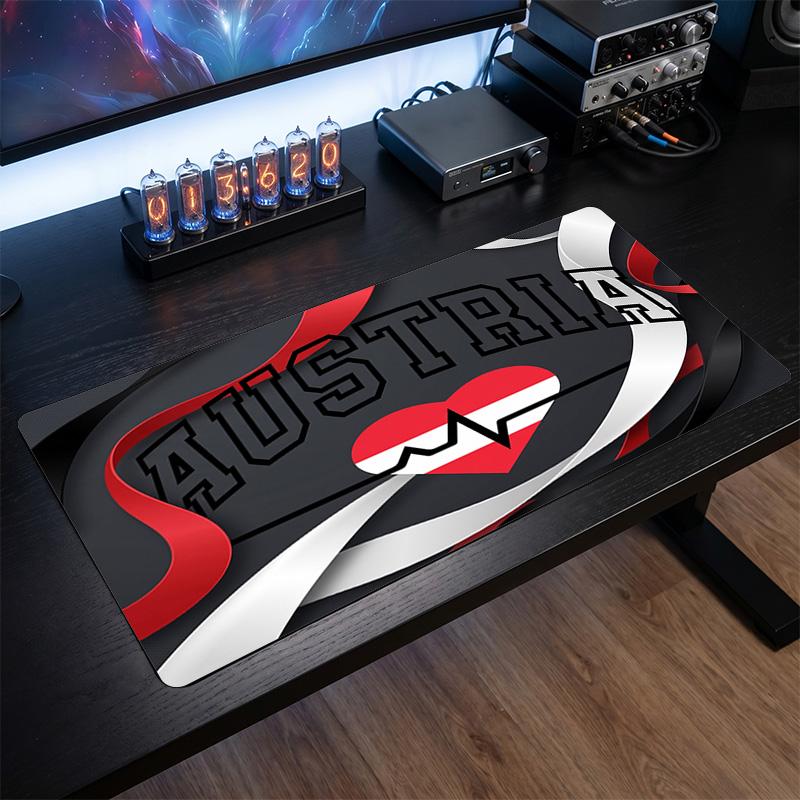 Austria Football Crest Mouse Pad, Extended Non Slip Rubber Desk Mat for Gaming Office Laptop Fan Gift