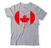 Canada Flag Heart T-Shirt: Patriotic Canadian Pride Unisex Tee