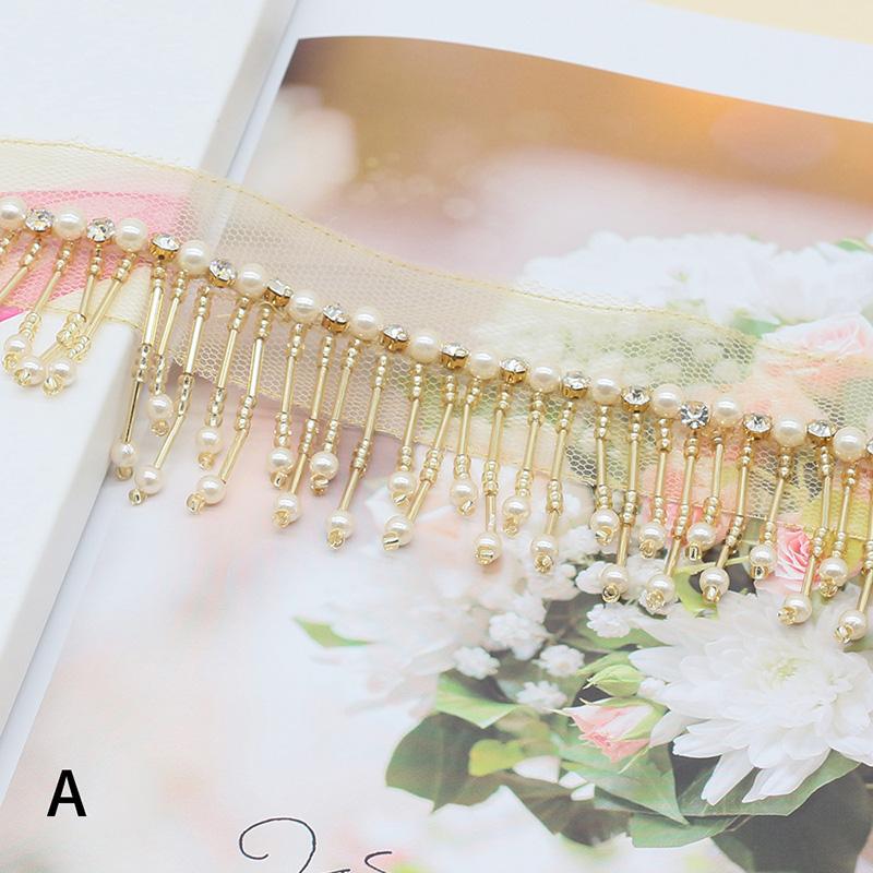 5 Yard Beaded Tassel Latin Dance Dress Decor Trim Fringe Lace Trimming Clothes Curtain Upholstery Sofa Sewing Accessories