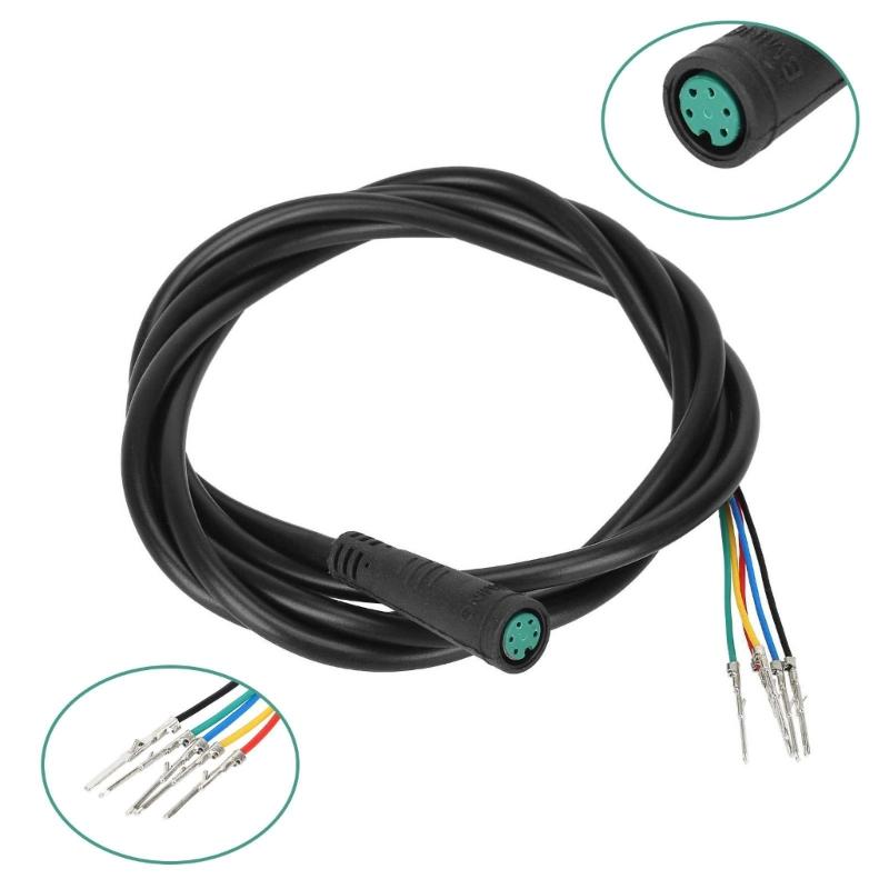 Universal 5 Pin Gauges Connector Cable For Electric Scooters Durability Plastic Construction Secure Signal Transfer